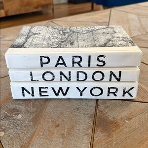 West Elm Decorative Book Set — Black and White